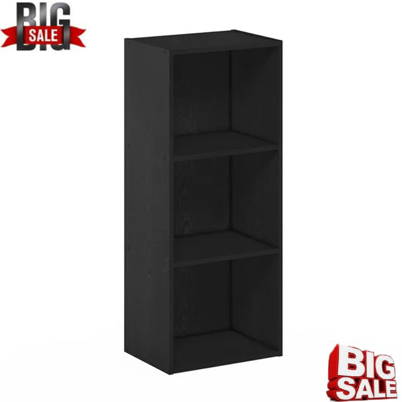 3 Tier Open Shelf Bookcase Bookshelf Storage Shelves Organizer Living Room Wood