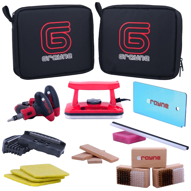 New Grayne Ski and Snowboard Tuning Kit w/Waxing Iron