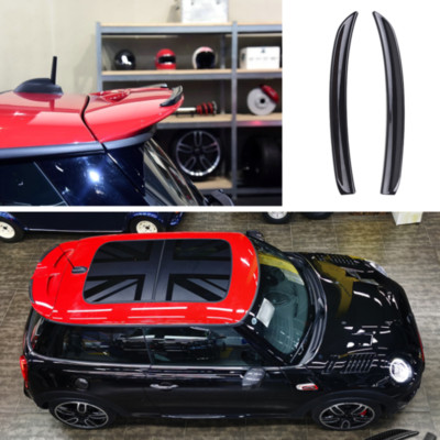 Mini F56 F55 S/JCW Pro Euro Hatch Rear Roof Spoiler Extension Lip Wing Trim Fins