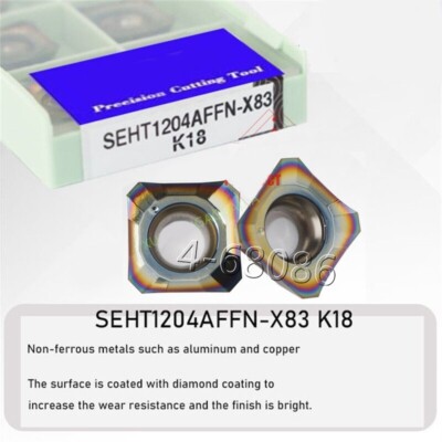 PCD coating 10pcs SEKT1204AFFN-X83 K18 Carbide aluminum with milling insert
