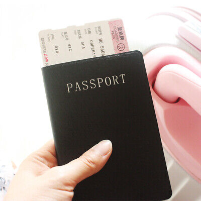 Travel Passport Holder Wallet Holder RFID Blocking Leather Card Case Cover