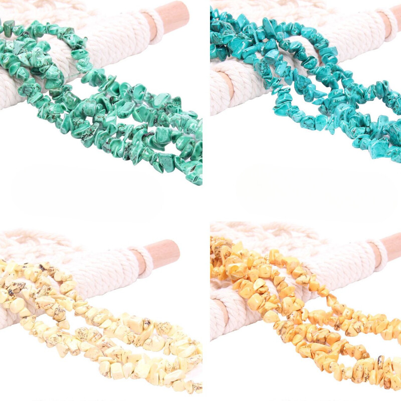 String Loose Beads Irregular Stones with Hole for Necklace Earrings Jewelry DIY
