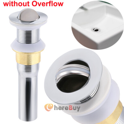 Basin Drainer Bathroom Flip Top Stopper Clamshell Vessel Sink Drain Strainer USA