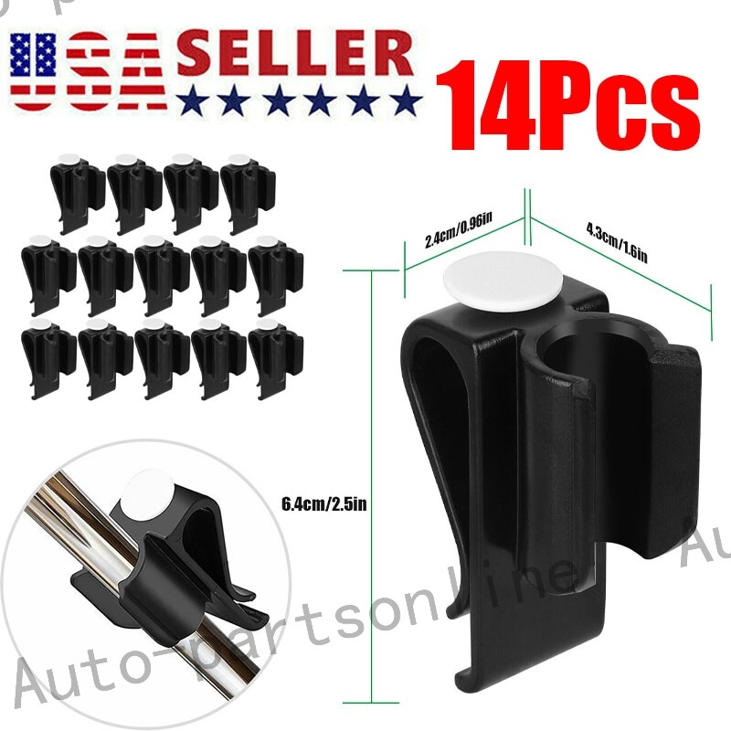 14PCs Golf Bag Clip On Putter Clamp Holder Putting Club Ball Marker Organizer