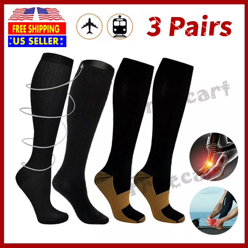S Copper Fit Knee High 20-30mmhg Energy Support Recover