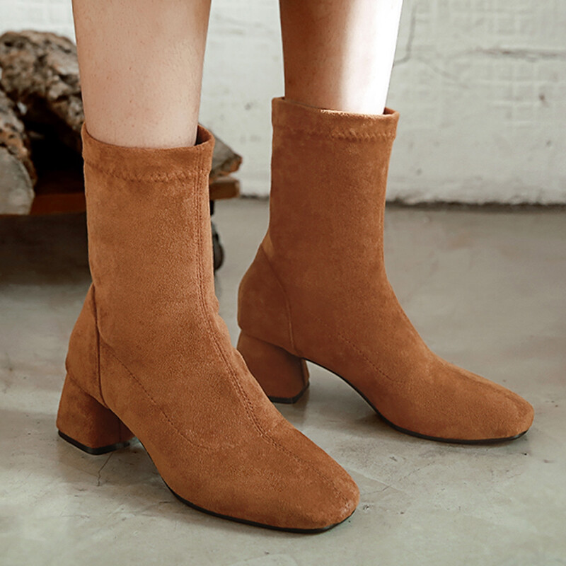 womens suede calf length boots
