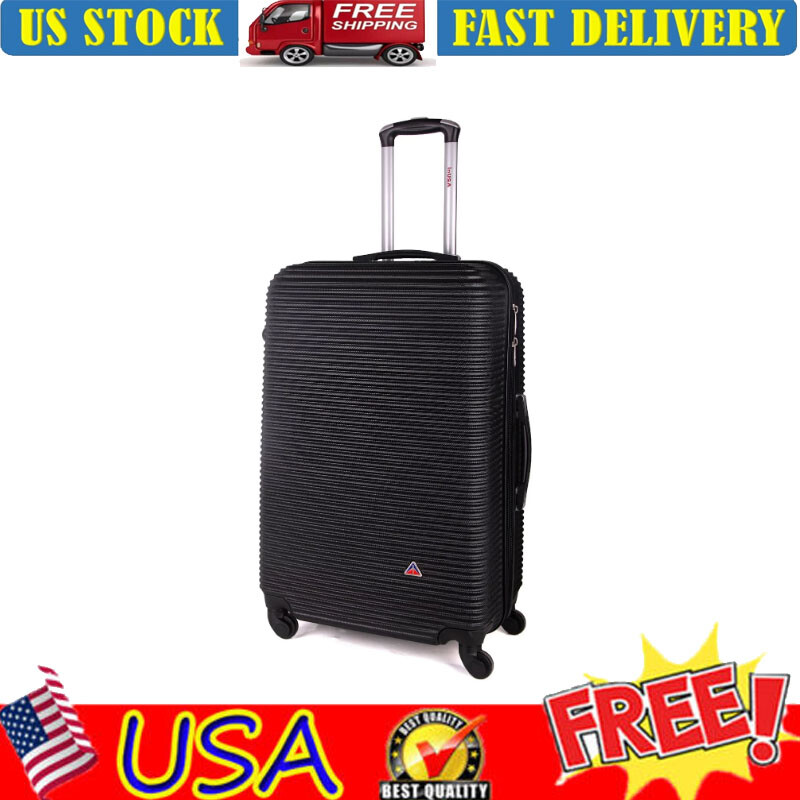 Lightweight Hardside Upright Spinner Silent Wheels Lock 24in