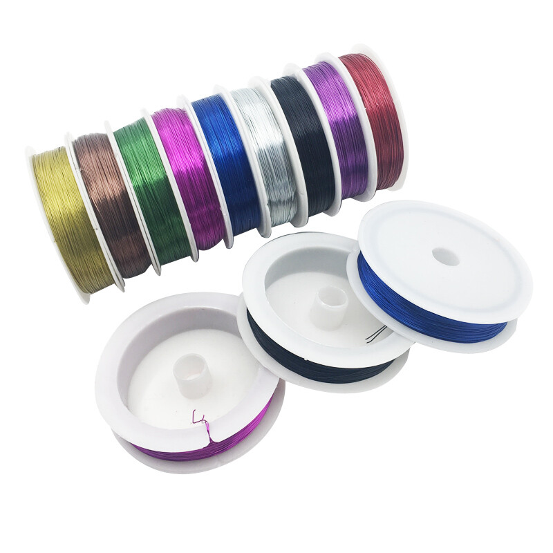 0.4mm Multicolor Iron Wire Soft Roll 50m DIY Flowers Jewellery Making Crafts