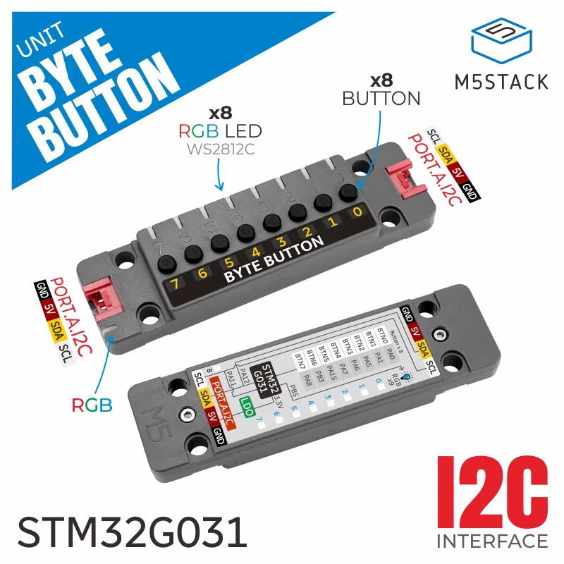 Official Byte Button Unit wf 8x Buttons(STM32G031)
