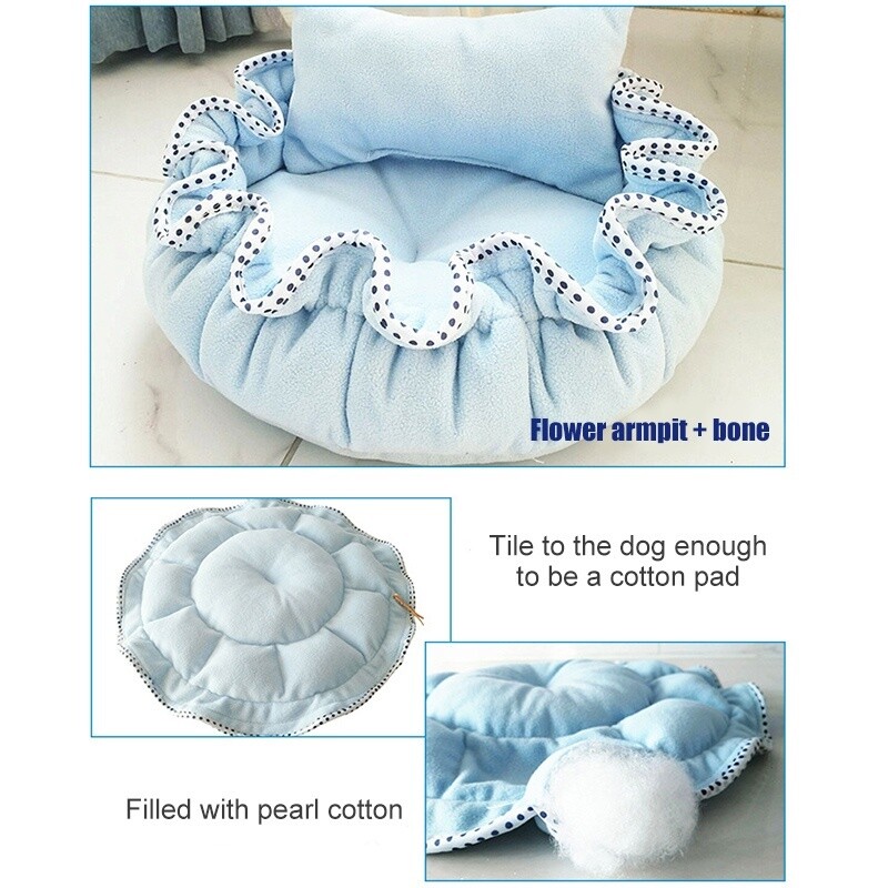 Pet Bed House Dogs Cushion Kennel Pens Sofa Warm Sleeping Bag