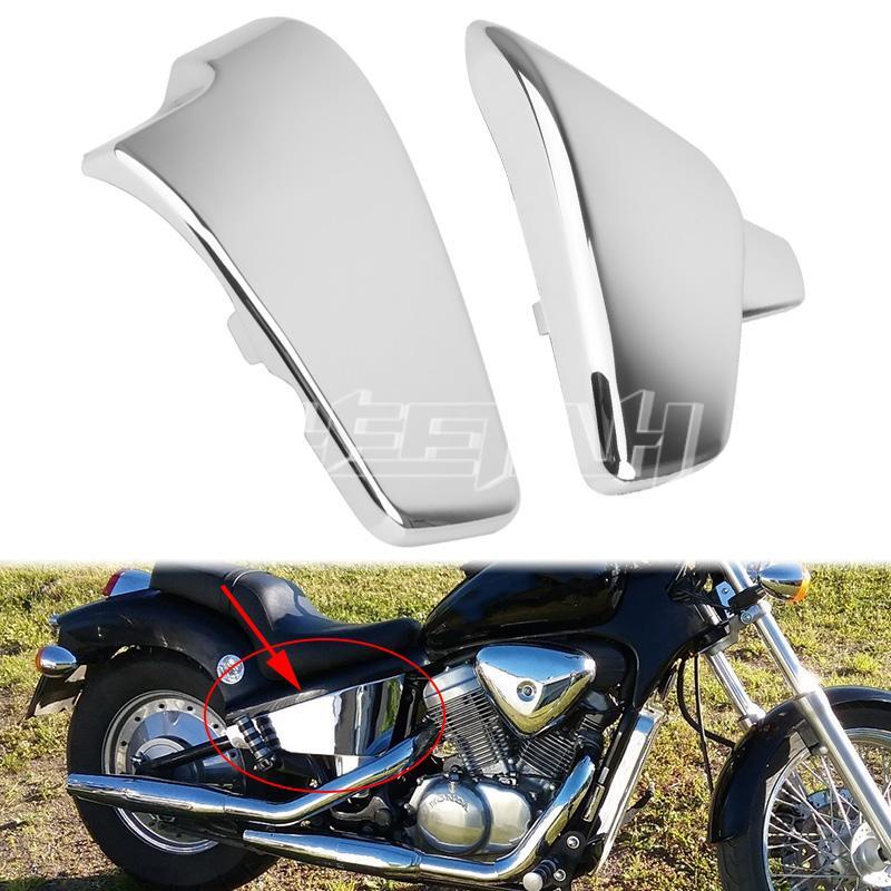 Pair Battery Side Cover For Honda Shadow VLX 600 VT600C VT600CD Deluxe 1999-2007