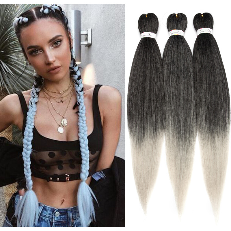 Ombre Color Pre-stretched Jumbo Braiding Crochet Box Braids Yaki Hair Extensions