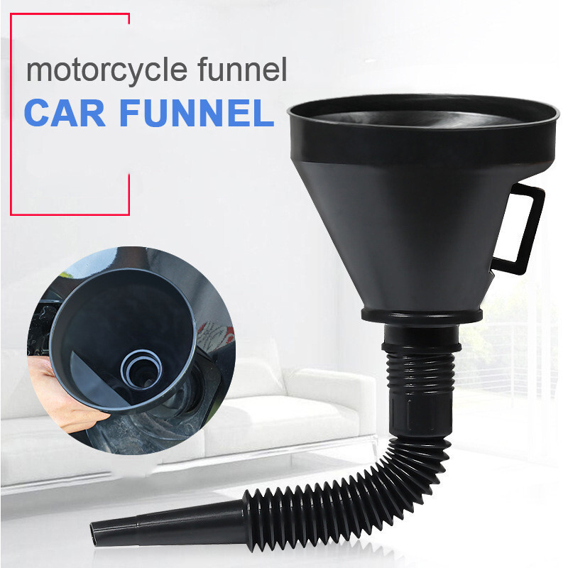 Flexible Large Funnel Oil Water Gas Fuel Spout Funnel for Car Motorcycle Boat 