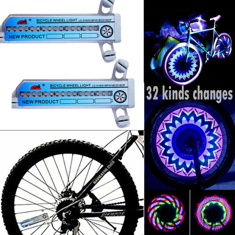 Cycling Wheel Spoke Signal Light For Bike Tool 2pc