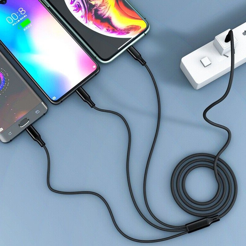 Cable 3 IN 1 tipo C, iphone, micro USB | xiaomi / samsung / note / poco