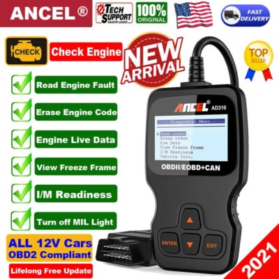 ANCEL AD310 OBD2 Scanner Engine Fault Code Reader Turn off MIL Diagnostic Tool