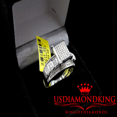 Pre-owned Usdiamondking Ladies Women's Real Diamond Cinderela Ring Wedding Engagement Anniversary Band In G