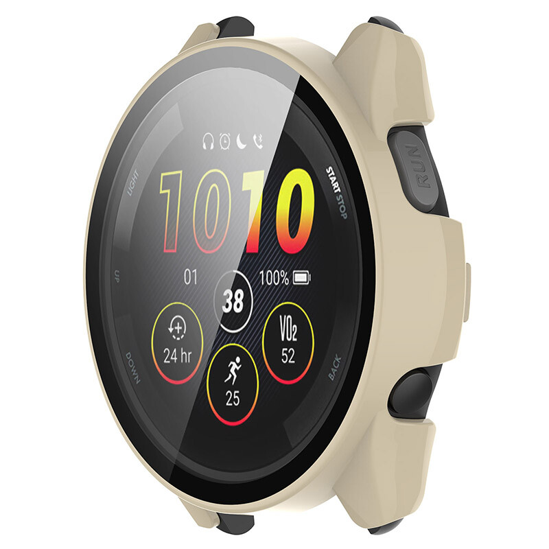 For Garmin Forerunner265 265S PC+Tempered Glass Screen Full Protector Case Cover