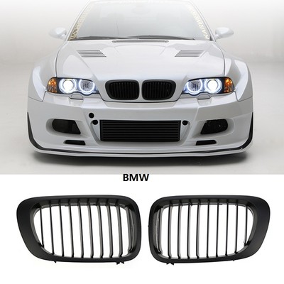2 Matte Black Kidney Grille Grill For 9802 BMW 325Ci M3 2 Door 2D Coupe jp0