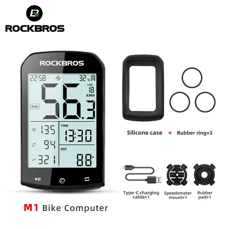 GPS Bike Computer 5.0 ANT+ Bluetooth IPX6 Waterproof Wireless Speedometer Odomet