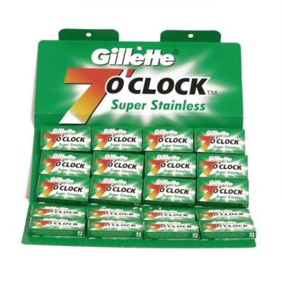 100 Gillette 7 O  Clock Super Stainless Double Edge Shaving Razor Blade Russia