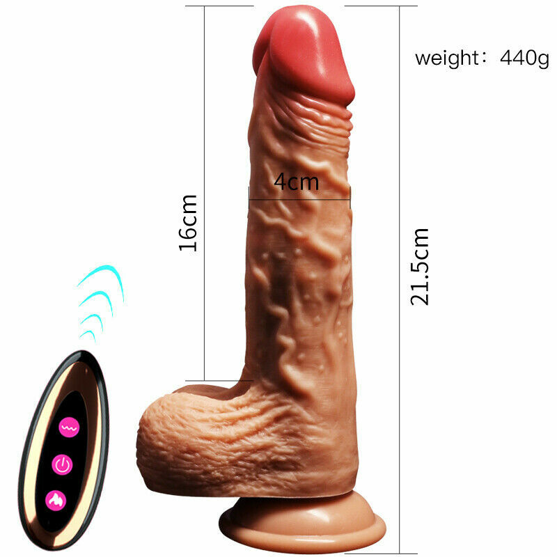 Realistic Wireless Control Vibrating Rotating Heated Multi Speed Suction Dildo  - Picture 6 of 8