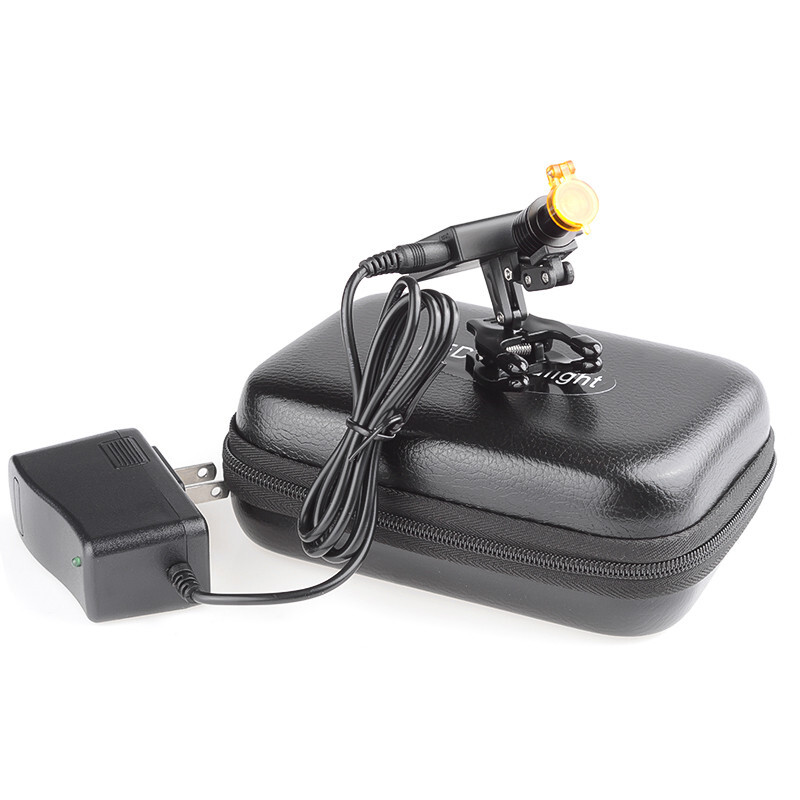 Dental 5W LED Wireless Head Light w/ Optical Filter for Loupes Glasses DY-013 US