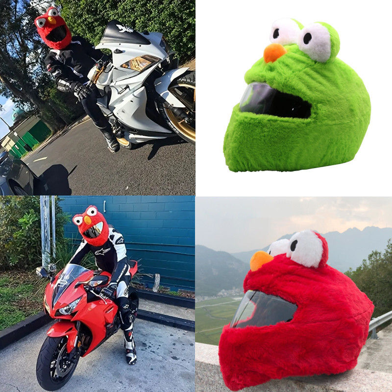 Christmas Cap Motorcycle Helmet Cover Santa Claus Hat DIY Motorbike Helmet Decor