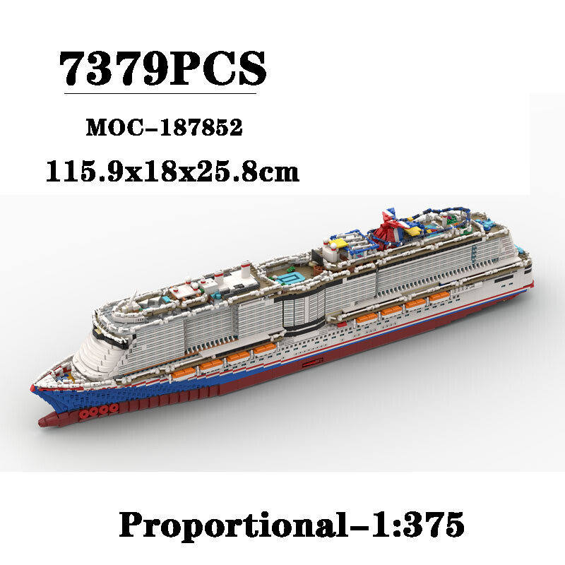 Carnival Celebration Cruise Model Building Blocks Set MOC Bricks