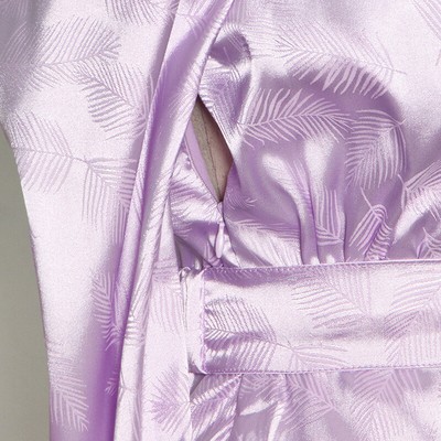 MARKENLOS ETUIKLEID KLEID FRAU ELEGANT AL UP KNIE ROSA FLIEDER SATIN RÜCKENFREI 91271