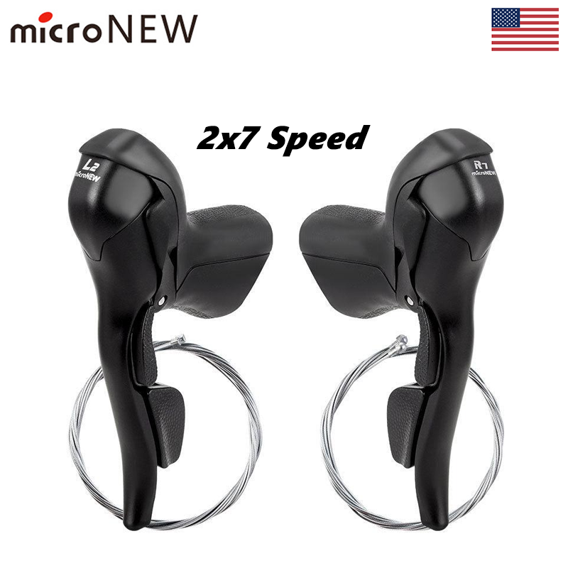 MicroNEW Road Bike Shifter 2x7 Speed Shifter Compatible For Shimano 2x7s Series