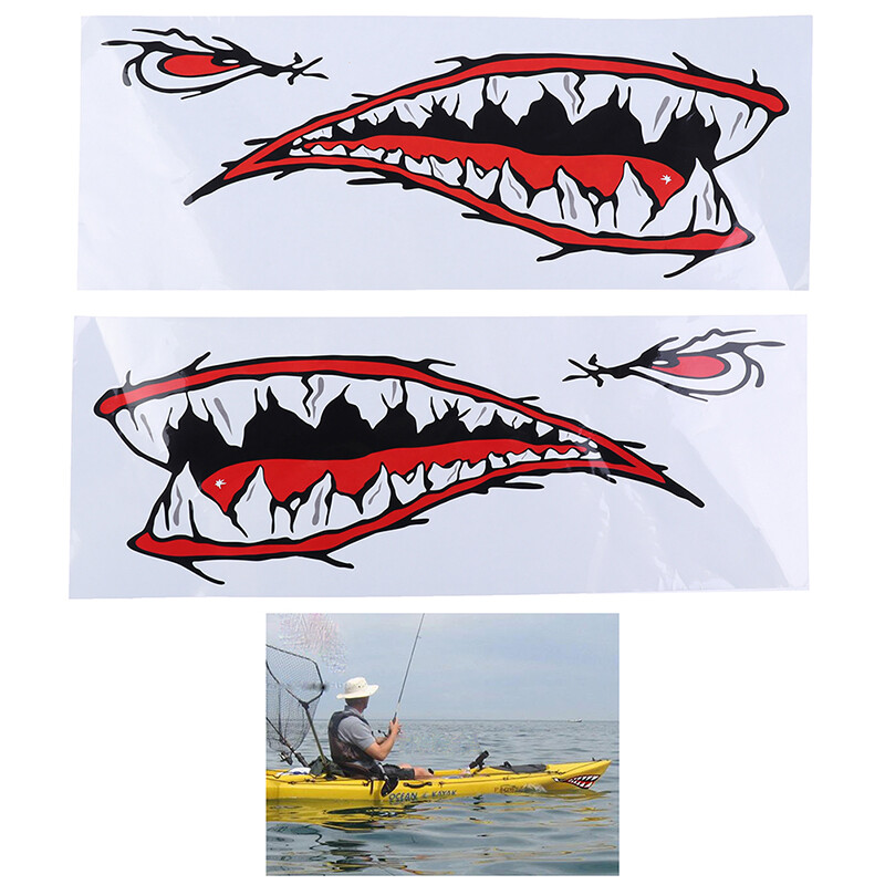 Boat Shark Teeth Sticker Vinyl Mouth Graphics Decal De.ce
