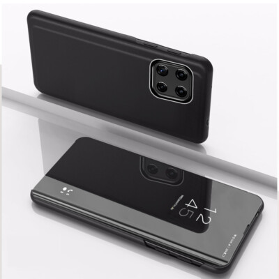 For Boost Mobile Celero 5G Case Smart View Mirror Flip Cover+Screen Protector