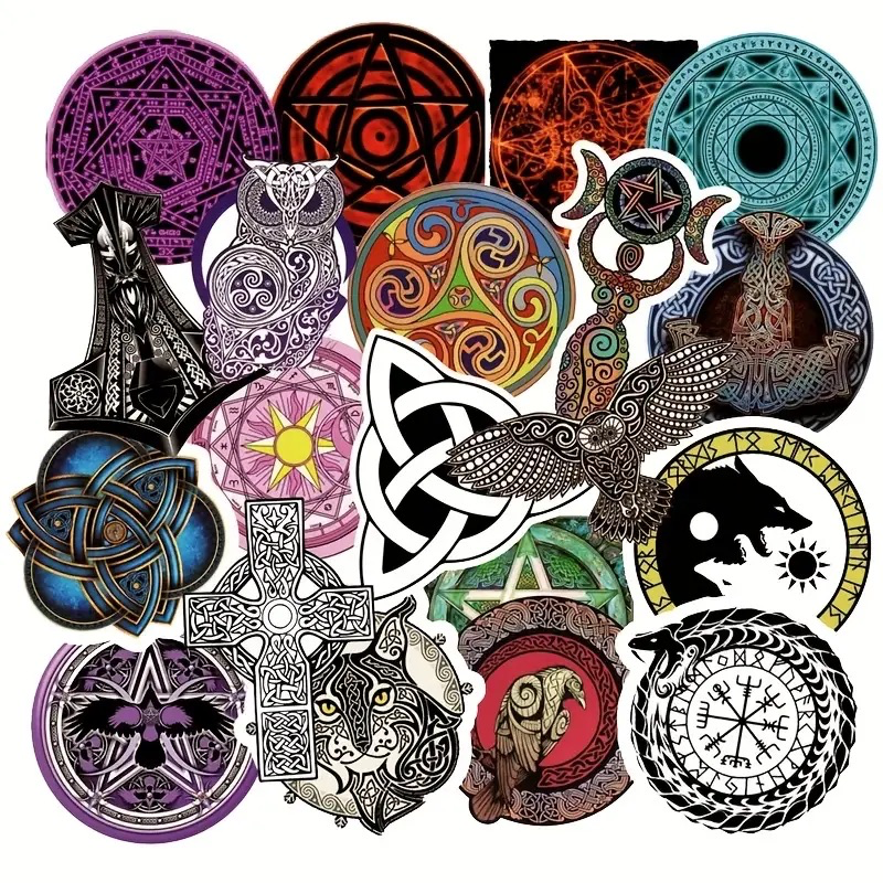 Viking Stickers, Set of 25, Nordic, Runes, Laptop, water bot