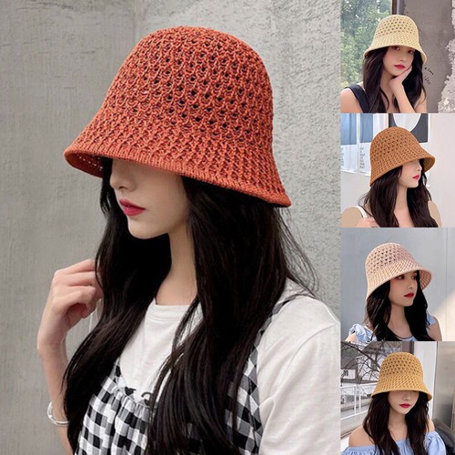 Women Boho Crochet Beanie bucket hat Light Weight Soft