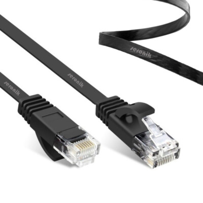 30m Flach Kabel Netzwerkkabel Patchkabel DÜNN LAN Kabel Internet Verlängerung