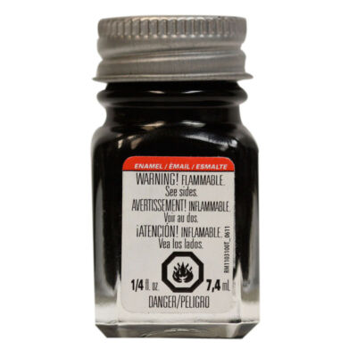 Testors 1147TT Gloss Black Enamel Paint 1/4 oz.