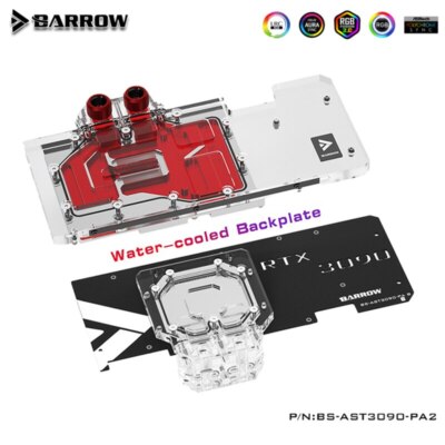 Barrow BS-AST3090-PA2 GPU Water Block For ASUS TUF RTX 3090 3080 3080Ti GAMING