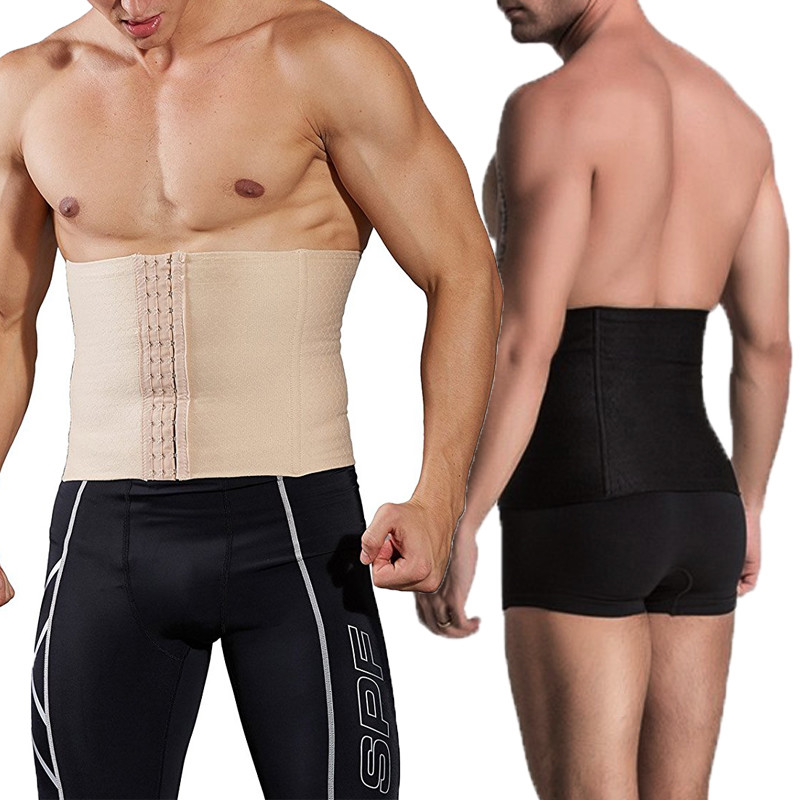 MEN BONED WAIST TRIMMER SLIMMING BELLY-WRAP BODY SHAPER FAT BURNER GIRDLE BELT