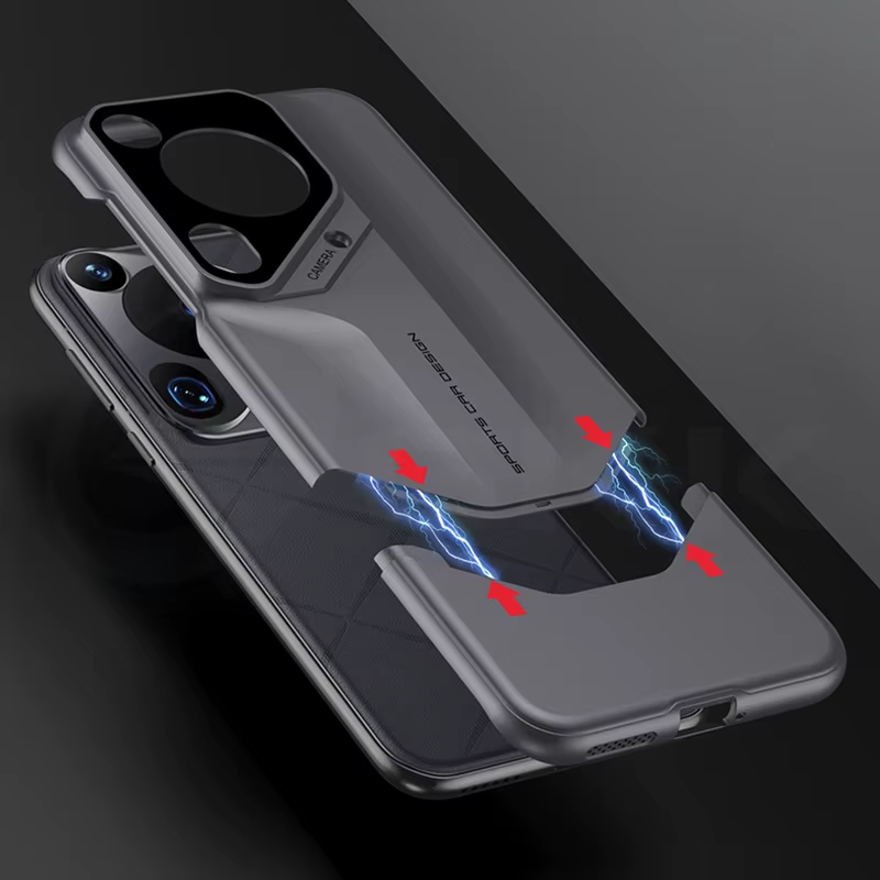 Shockproof Plastic Supercar Style Case For Huawei Pura 70 Ultra Pro Plus 2 in 1