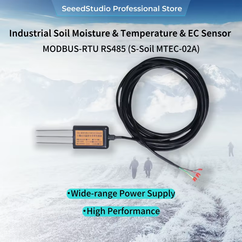 Industrial Soil Moisture & Temperature & EC Sensor MODBUS-RTU RS485 (S-Soil MTEC