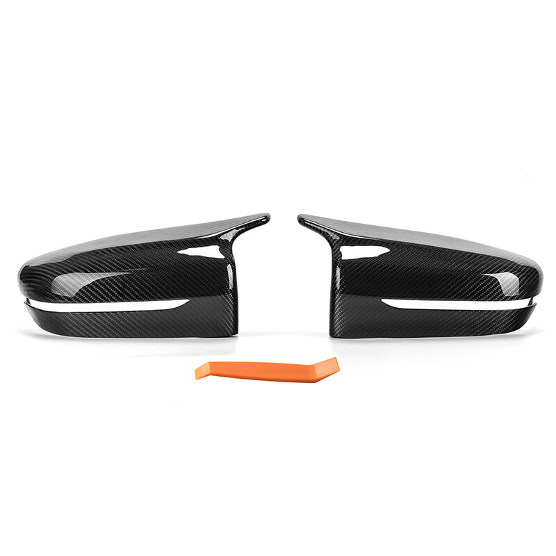 2x Real Carbon Fiber Side Mirror Cover Caps Fit BMW G11 G12 G20 G22 G30 G38 G42