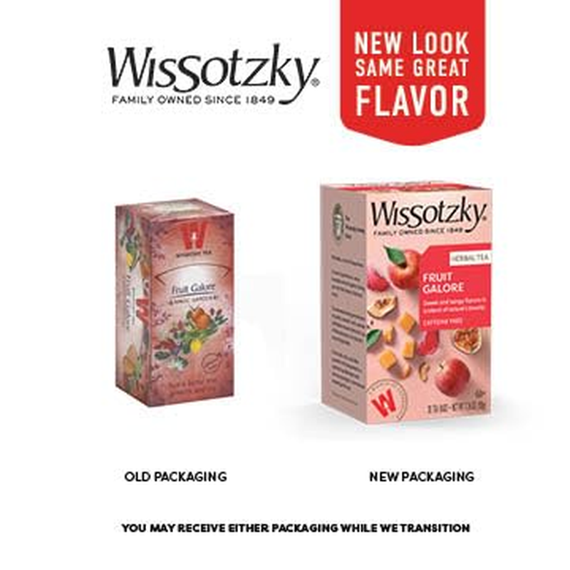 Wissotzky Fruit Galore Herbal Tea, 20 Tea Bags | Caffeine Free Tea | Antioxidant