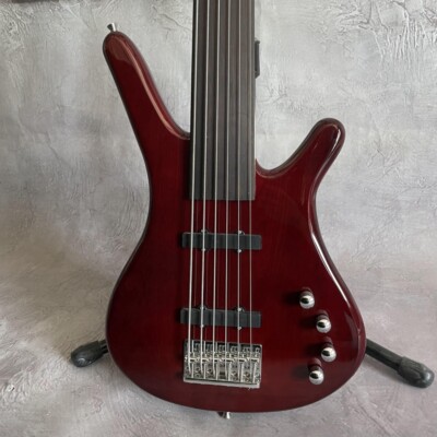 6-Strings Warwick Electric Bass Solid Body Black Fretboard Maple Neck Wine Red