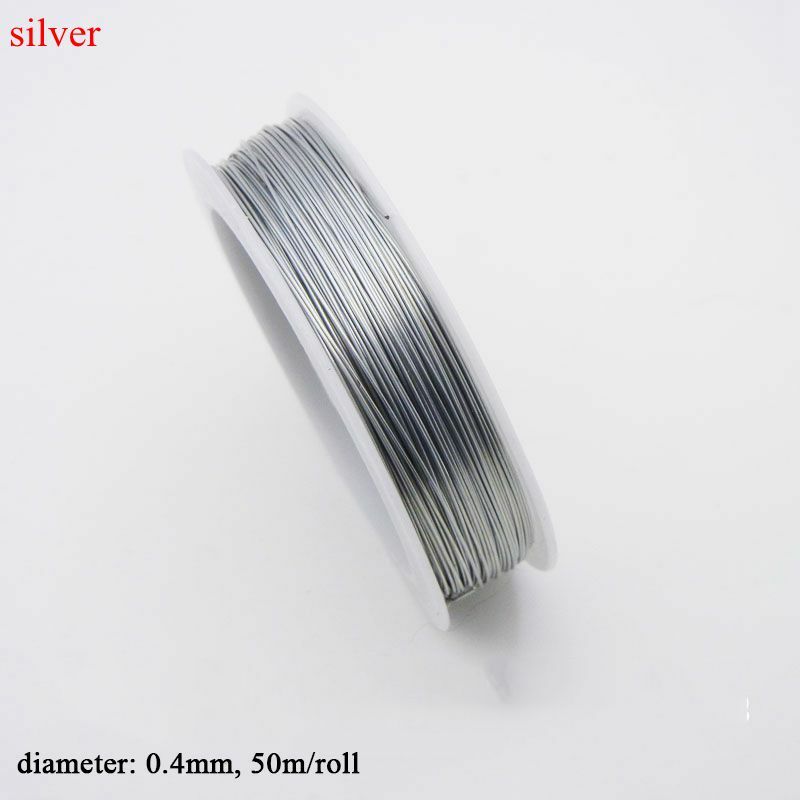 0.4mm Multicolor Iron Wire Soft Roll 50m DIY Flowers Jewellery Making Crafts