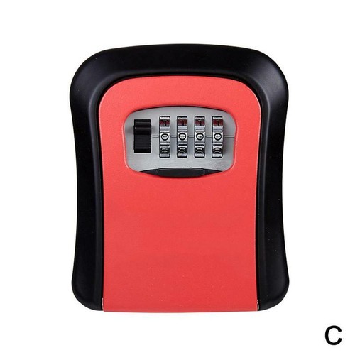 Key Lock Box 4Digit Combination Key Storage Boxes Wallmounted Key