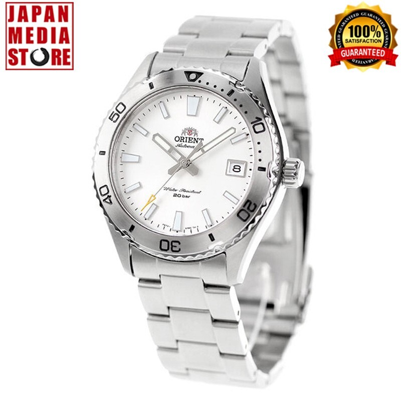 Pre-owned Orient Mako Sports Rn-ac0q03s White Dial Automatic Mechanical Diver Men Watch