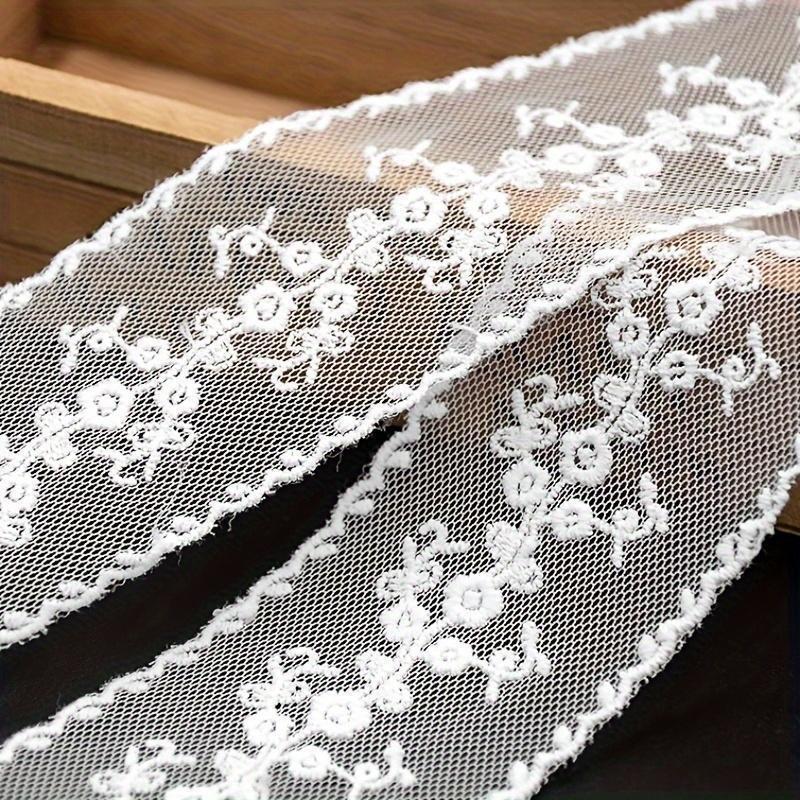 2 Pezzi Di Nastro Di Pizzo Ricamato A Rete Da 50 Yard Per Fai-da-te