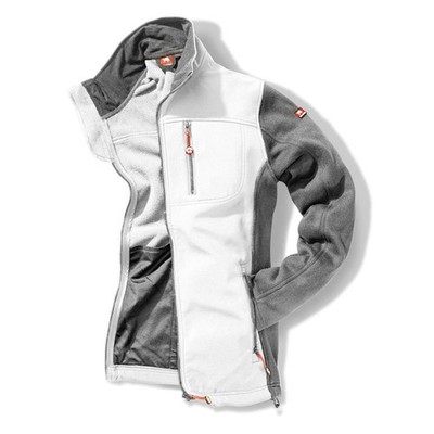 Arbeitsjacke Bullstar Jacke Strick-Softshelljacke WORXTAR weiss/grau Größe XXXL