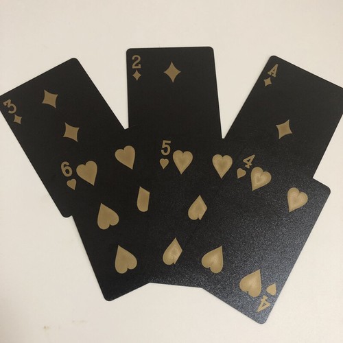 2 Decks Waterproof Plastic Playing Cards Collection Black Diamond Poker Cards